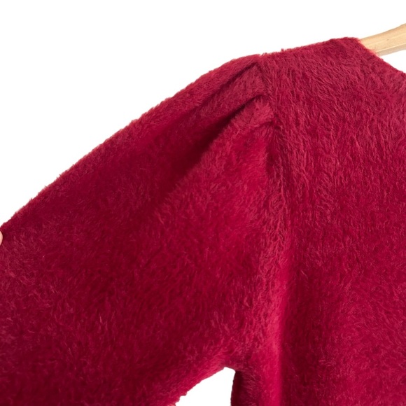 ASTR The Label Womens Ruby Red Scoop Neck Waist Length Sweater Size L - Picture 11 of 14